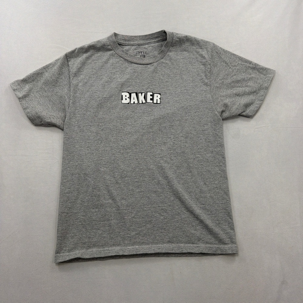 Baker T Shirt Brand Logo Graphic Skateboarding Heather Gray Mens Size Small